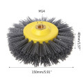 150x40mm x M14 P80/ P60 Nylon Abrasive Wire Polishing Brush Wheel for Wood Furniture Stone Antiquing Grinding